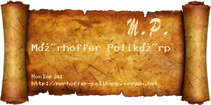 Márhoffer Polikárp névjegykártya